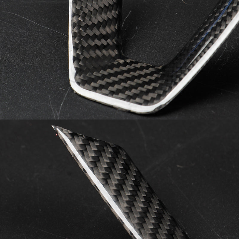 2024 Model 3 Highland EVAAM® Real Carbon Fiber Tesla Steering Wheel V-Cover - EVAAM