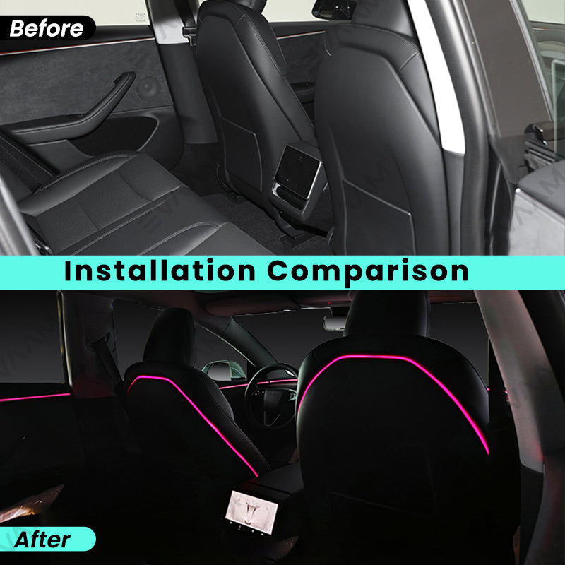 2024 Model 3 Highland EVAAM® Seat Back Ambient Lighting for Tesla - EVAAM