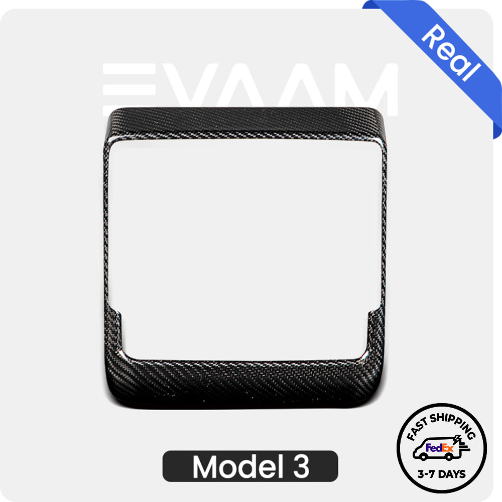 2024 Model 3 Highland EVAAM® Real Carbon Fiber Rear AC Vent Cover - EVAAM