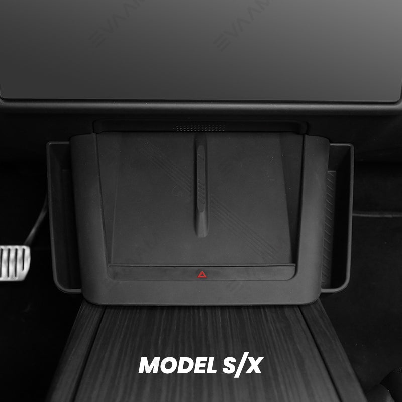 EVAAM® Wireless Charger Mat Protector with Storage Box for Tesla Model 3/S/X - EVAAM