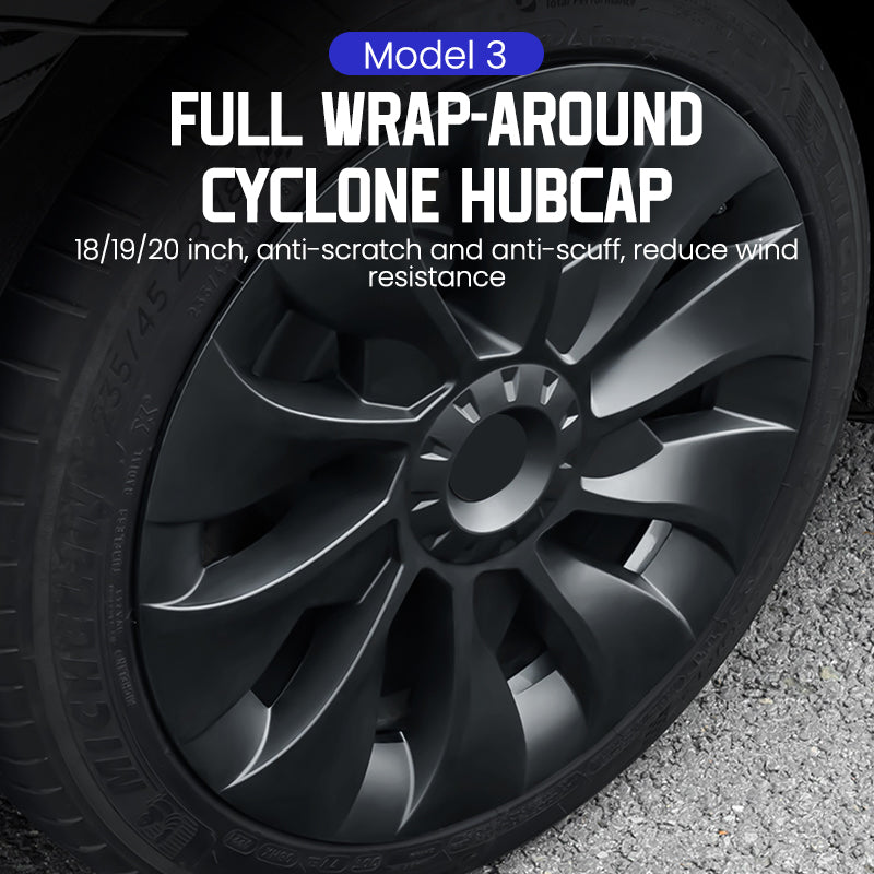 EVAAM® Wheel Covers Hubcap for Tesla Model 3 2017-2023 (4pcs)-Style A - EVAAM