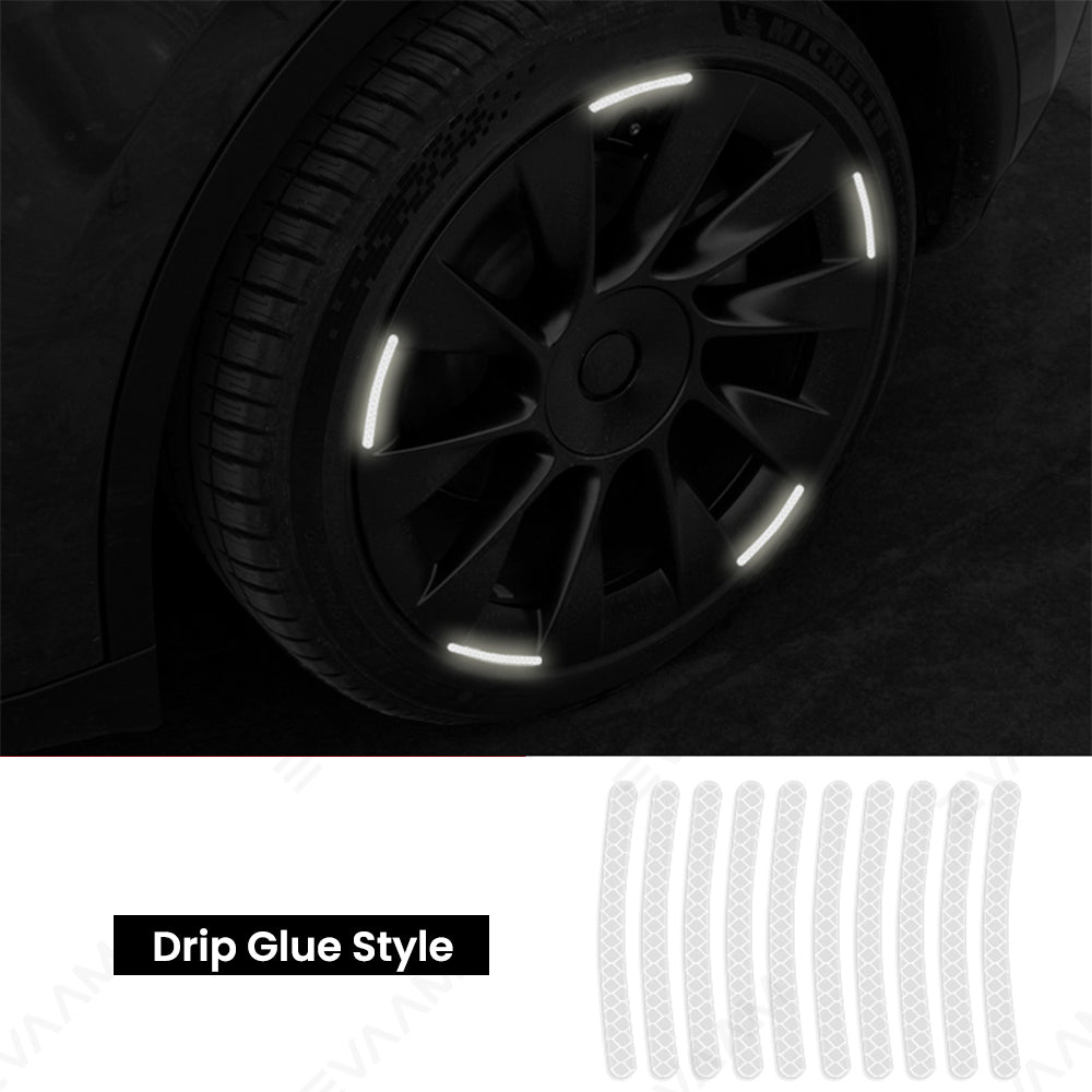 EVAAM® Wheel Hub Reflective Sticker for Tesla Model 3/Y/S/X (20 PCS) - EVAAM