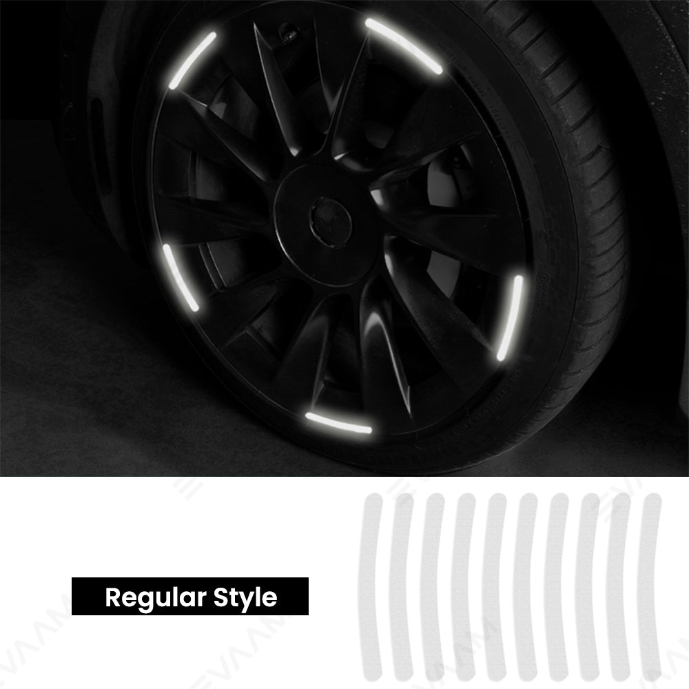 EVAAM® Wheel Hub Reflective Sticker for Tesla Model 3/Y/S/X (20 PCS) - EVAAM