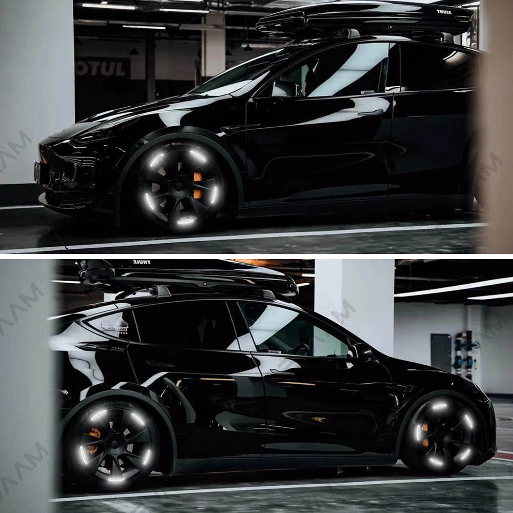 EVAAM® Wheel Hub Reflective Sticker for Tesla Model 3/Y/S/X (20 PCS) - EVAAM