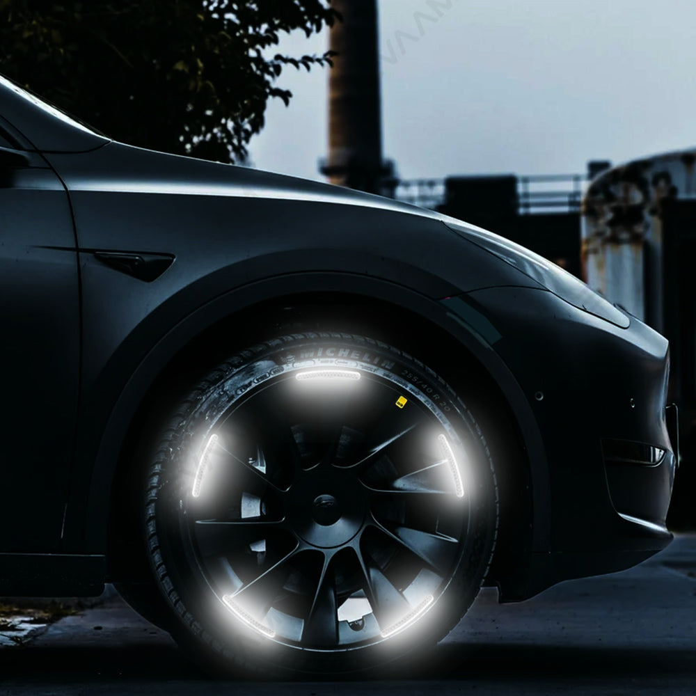 EVAAM® Wheel Hub Reflective Sticker for Tesla Model 3/Y/S/X (20 PCS) - EVAAM