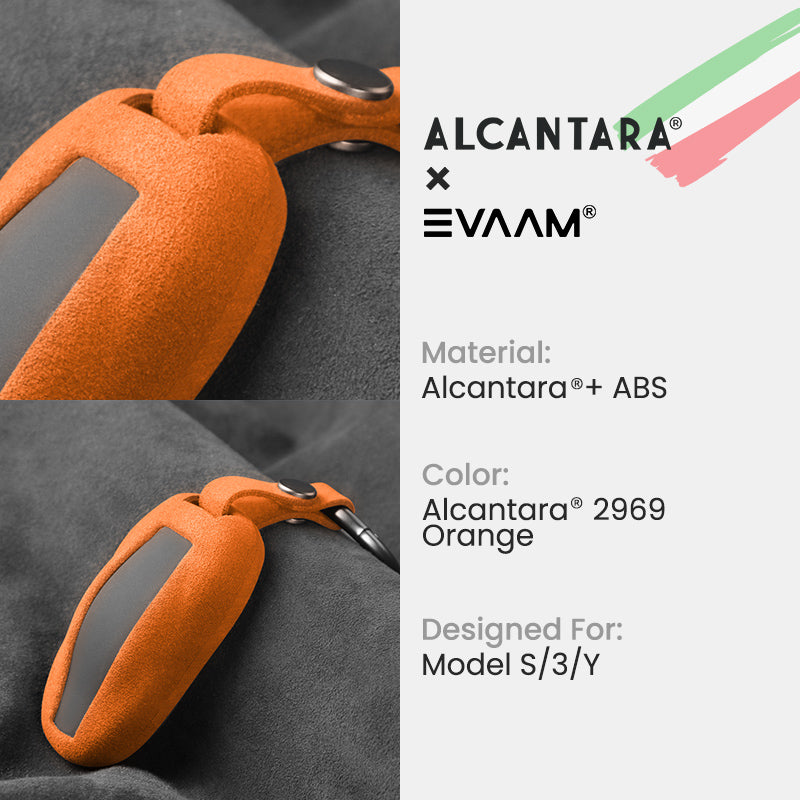 Alcantara Tesla Key Fob Cover For Model 3/Y/S/X (2012-2023)- EVAAM® - EVAAM