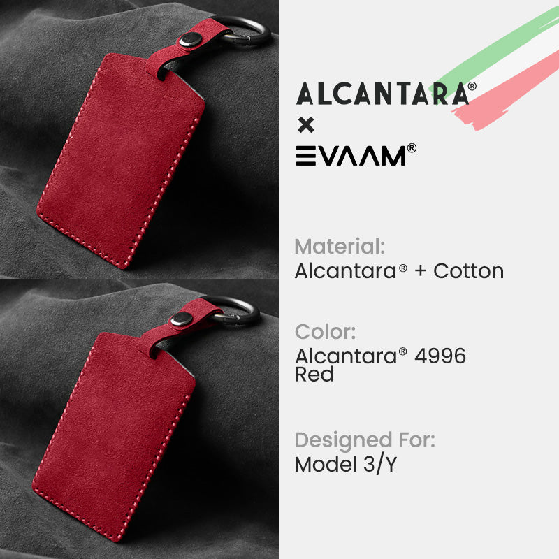 EVAAM® Alcantara Key Card Holder for Tesla Model 3/Y (2017-2023)