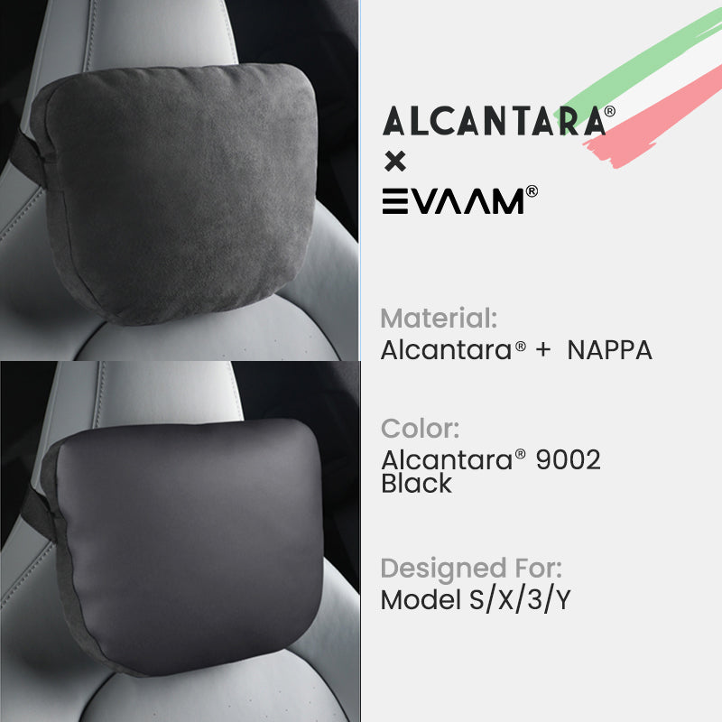 Alcantara Double-sided Neck Support Pillow for Tesla Model 3/Y/S/X -EVAAM® - EVAAM