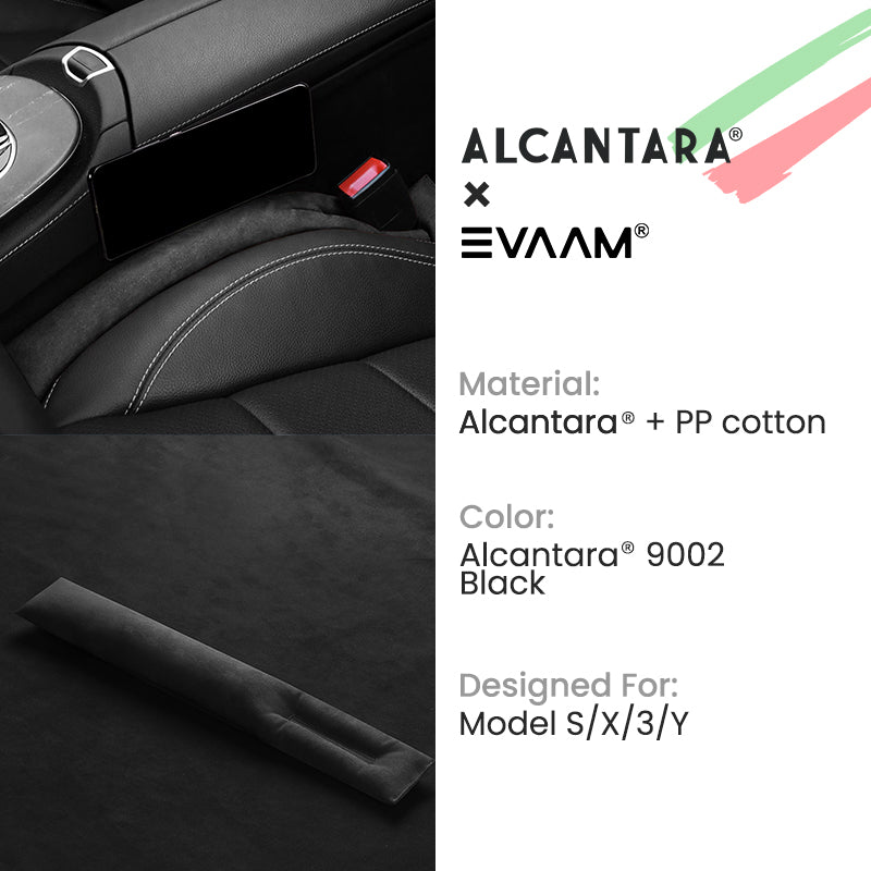 Alcantara Tesla Seat Gap Filler for Model 3/Y/S/X -EVAAM ® - EVAAM
