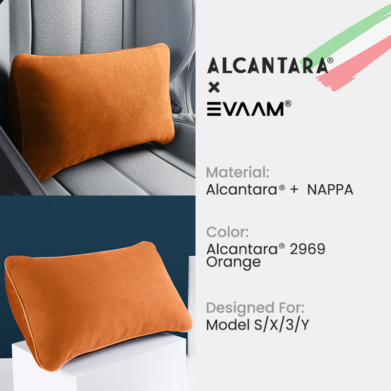 Alcantara Lumbar Support Pillow for Tesla Model 3/Y/S/X -EVAAM® - EVAAM