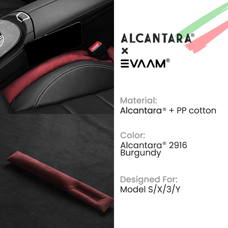 Alcantara Tesla Seat Gap Filler for Model 3/Y/S/X -EVAAM ® - EVAAM