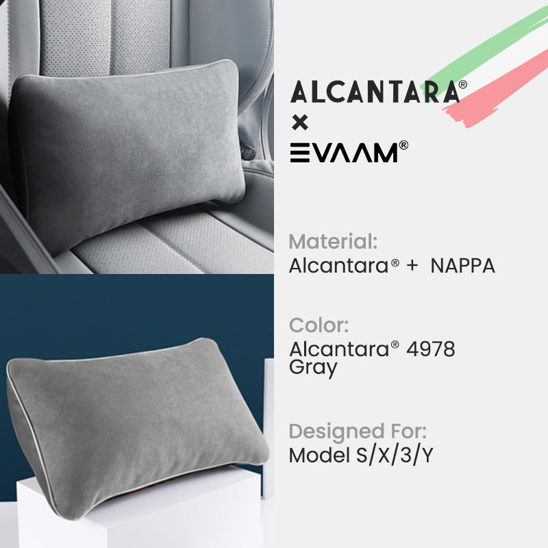 Alcantara Lumbar Support Pillow for Tesla Model 3/Y/S/X -EVAAM® - EVAAM