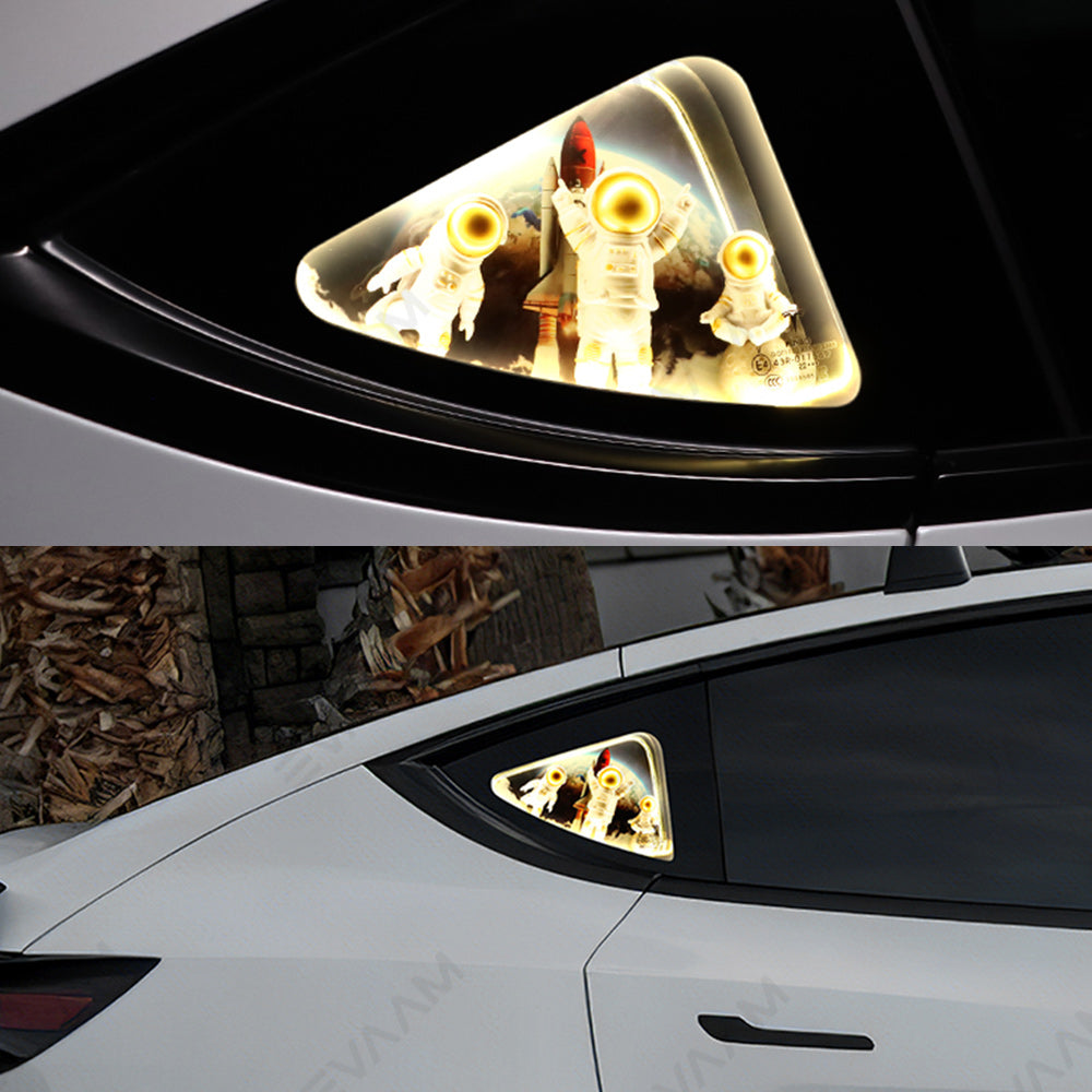 EVAAM® Side Triangle Window Decorative Light DIY for Tesla Model 3/Y/S/X - EVAAM