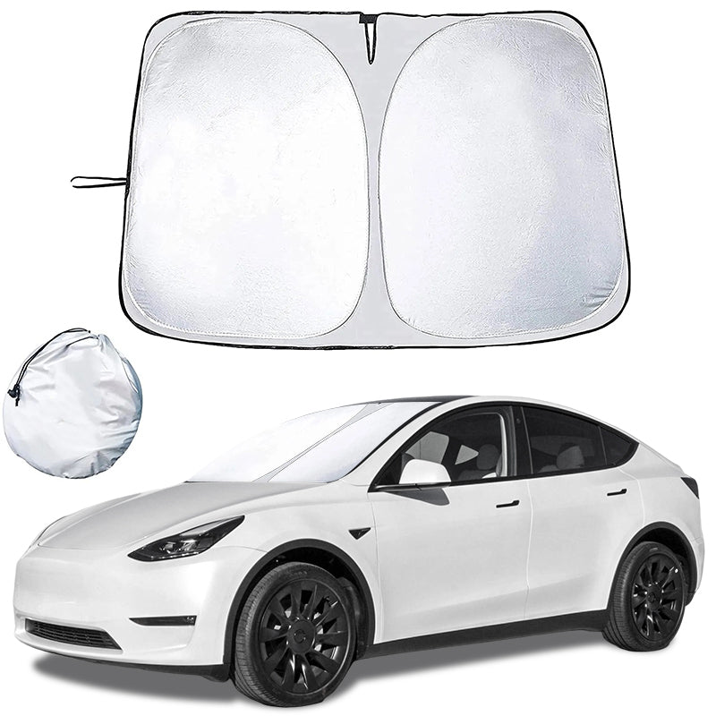 EVAAM® Foldable Windshield Glass Sun Shades for Tesla Model S/3/X/Y (2012-2023) - EVAAM