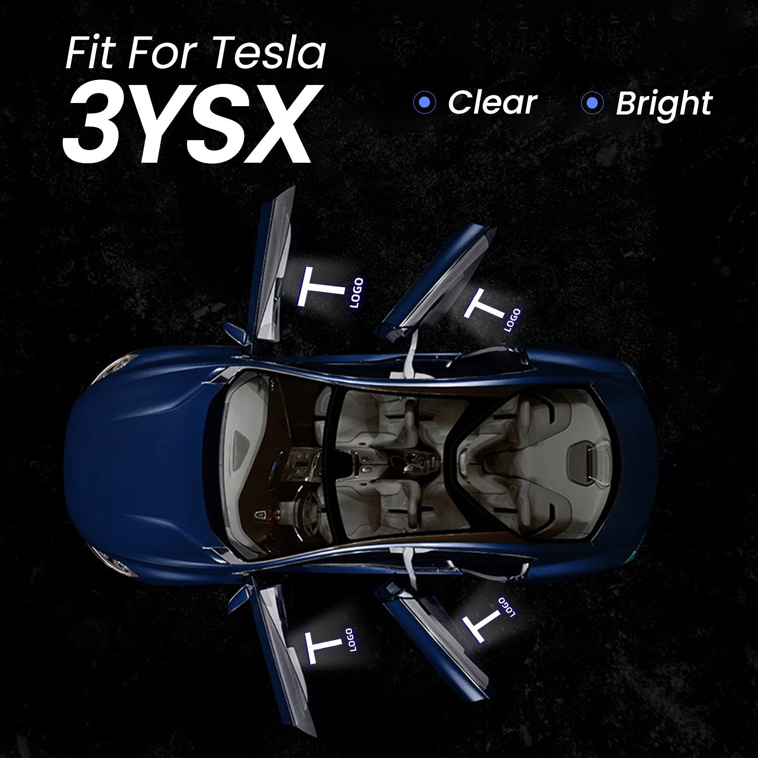 EVAAM® OEM Ultrabright Door LED Logo Projector for Tesla Accessories