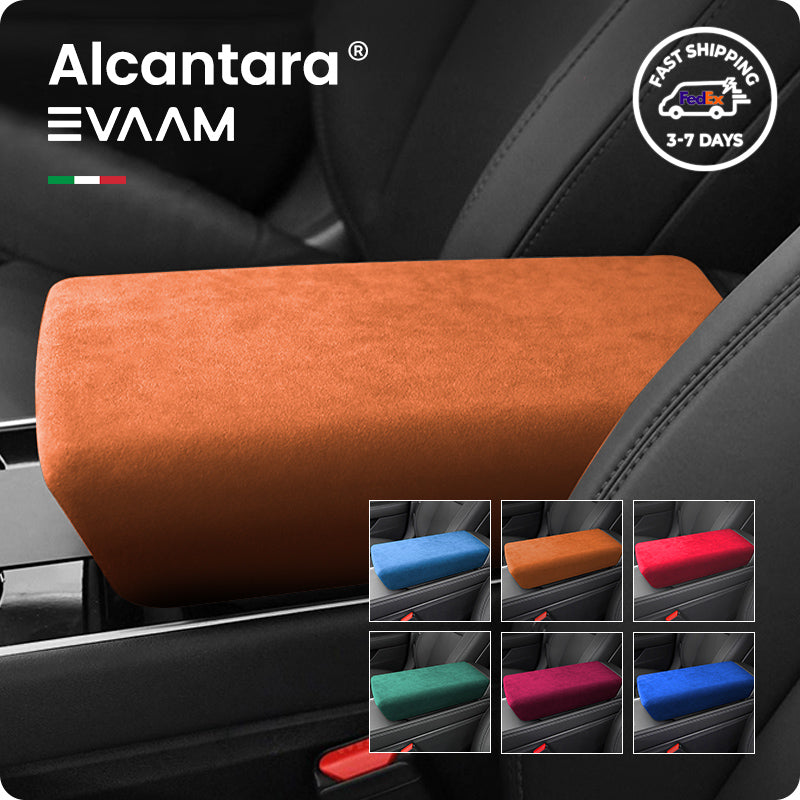 Alcantara Armrest Cover for Tesla Model 3/Y (2017-2023)-EVAAM® - EVAAM