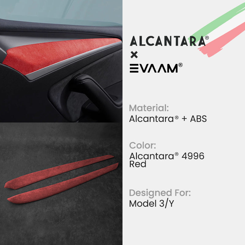 Alcantara Tesla Interior Door Panel Trim Covers for Model 3/Y (2021-2023)-EVAAM® - EVAAM