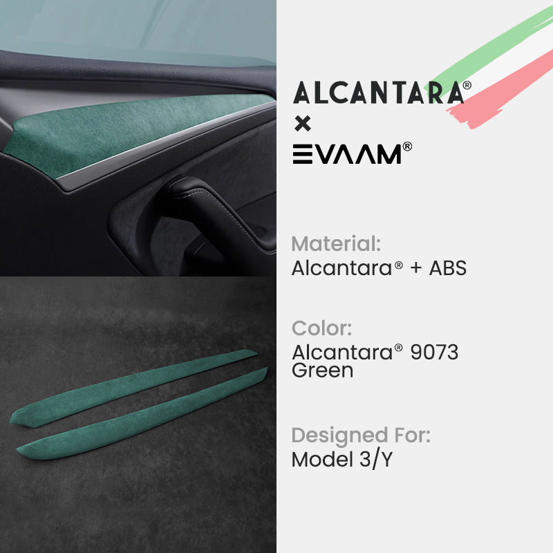 Alcantara Tesla Interior Door Panel Trim Covers for Model 3/Y (2021-2023)-EVAAM® - EVAAM