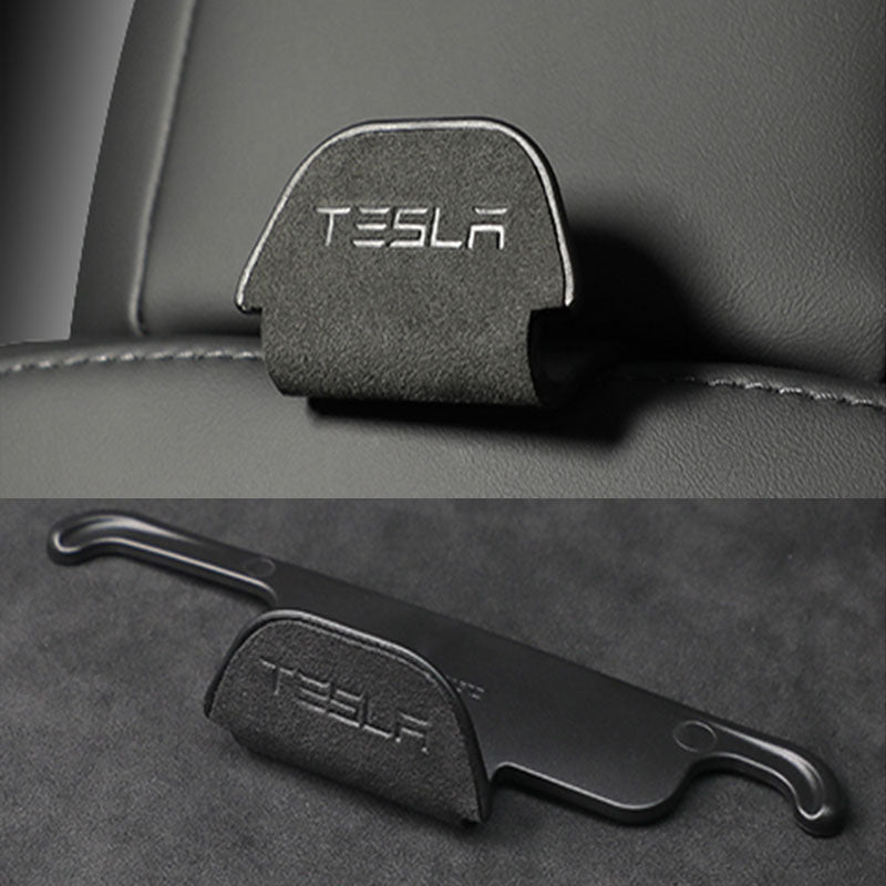 Alcantara Headrest Hanger Hooks for Tesla Model 3/Y (2017-2023)-EVAAM® - EVAAM