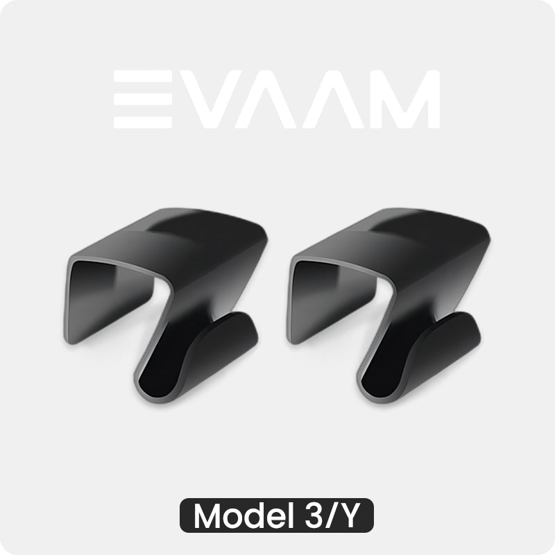 EVAAM® Interior Multiple Styles Hanger Hooks for Tesla Model 3/Y (2Pcs)