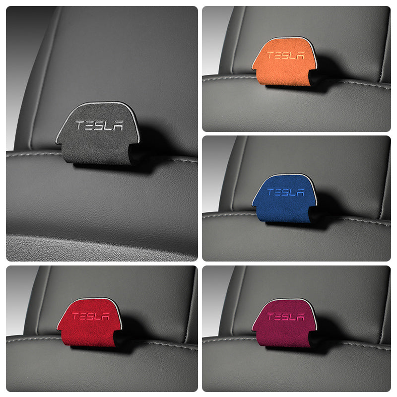 Alcantara Headrest Hanger Hooks for Tesla Model 3/Y (2017-2023)-EVAAM® - EVAAM