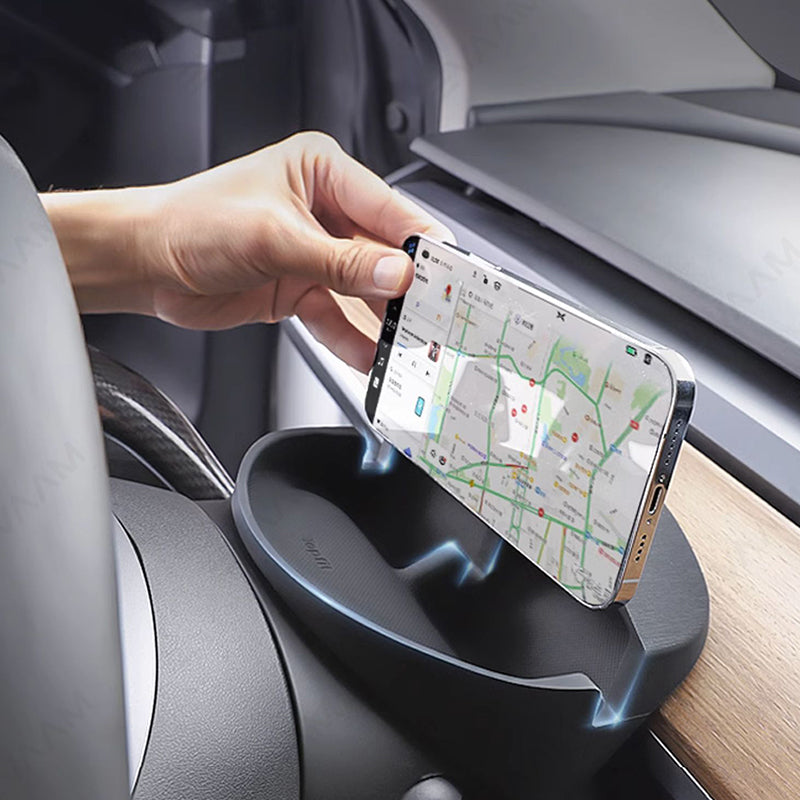 EVAAM® Cybertruck Style Steering Wheel Rear Organizer Box for Model 3/Y - EVAAM