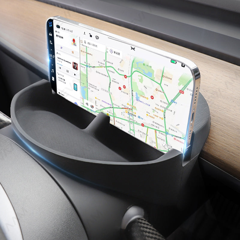 EVAAM® Cybertruck Style Steering Wheel Rear Organizer Box for Model 3/Y - EVAAM
