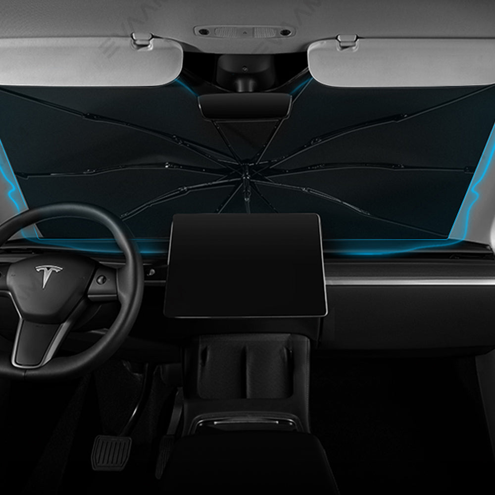 EVAAM® Tesla Laser Foldable Windshield Sunshade Umbrellas for Model3/Y (2012-2024) - EVAAM