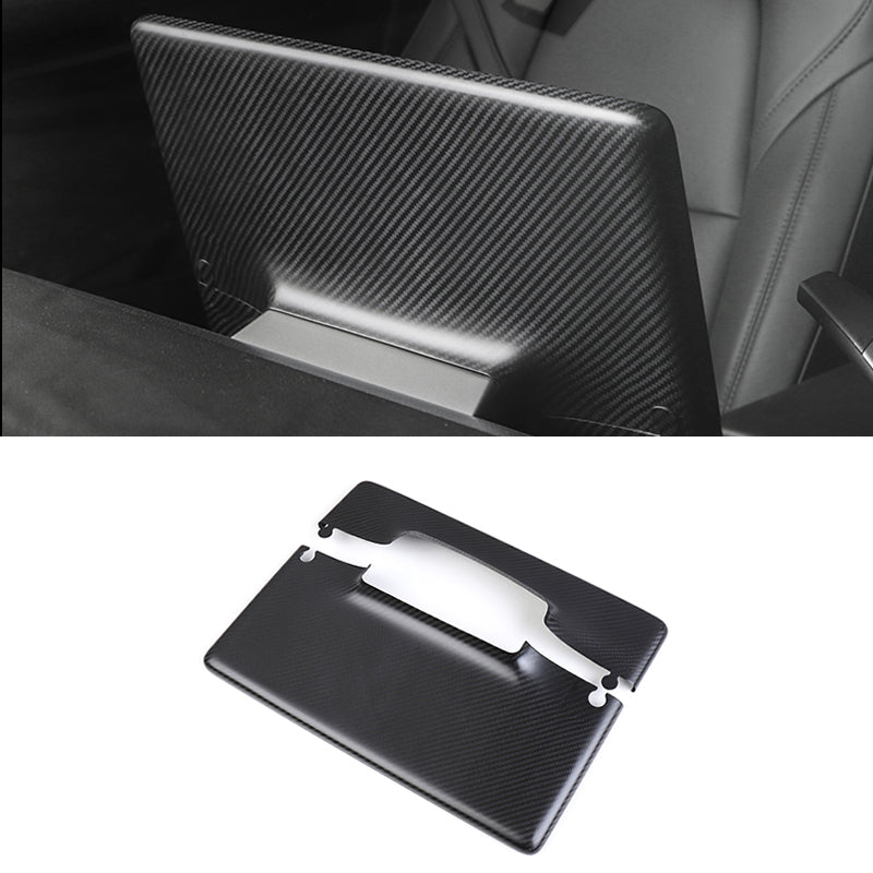 EVAAM® Matte Real Carbon Fiber Center Screen Back Cover for Tesla Model 3/Y (2017-2023) - EVAAM