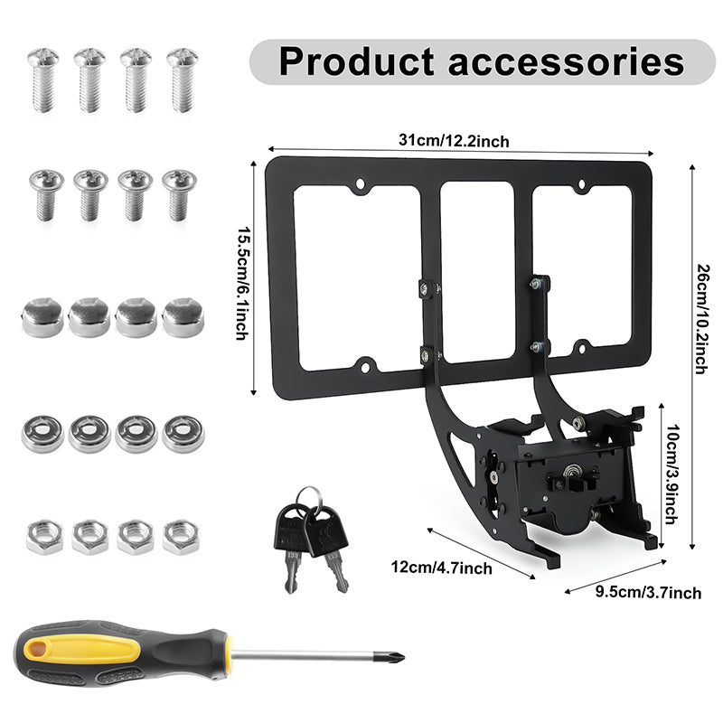 EVAAM® Anti-Theft No Drill License Plate Holder for Tesla Model 3/Y - EVAAM