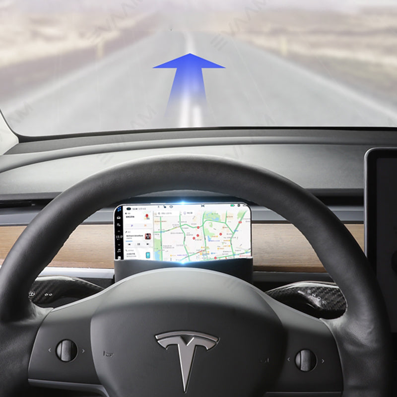 EVAAM® Cybertruck Style Steering Wheel Rear Organizer Box for Model 3/Y - EVAAM