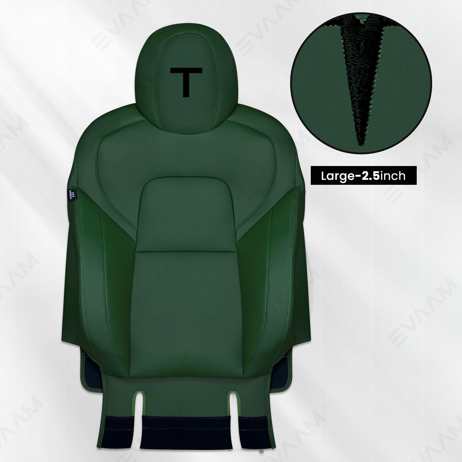 EVAAM® Embroidery Customized for Leather Full Seat Covers - EVAAM