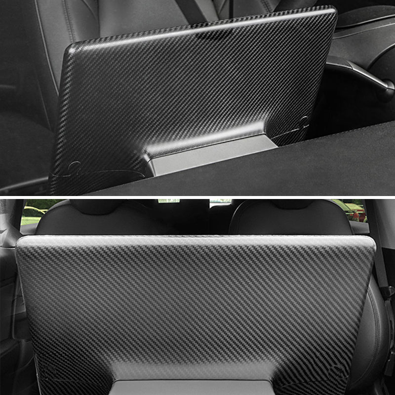 EVAAM® Matte Real Carbon Fiber Center Screen Back Cover for Tesla Model 3/Y (2017-2023) - EVAAM