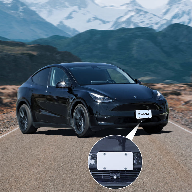 EVAAM® Anti-Theft No Drill License Plate Holder for Tesla Model 3/Y - EVAAM