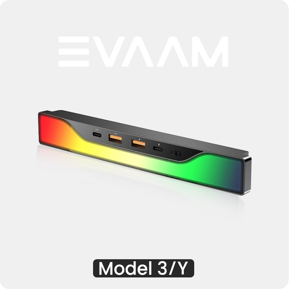 EVAAM® RGB Light USB Hub for Tesla Model 3/Y (2021-2023) - EVAAM