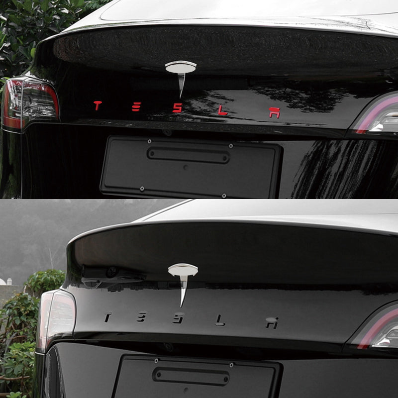 EVAAM® Front & Rear Badge Decal Wrap Logo Covers Full Set for Tesla Model 3/Y (3 pcs) - EVAAM