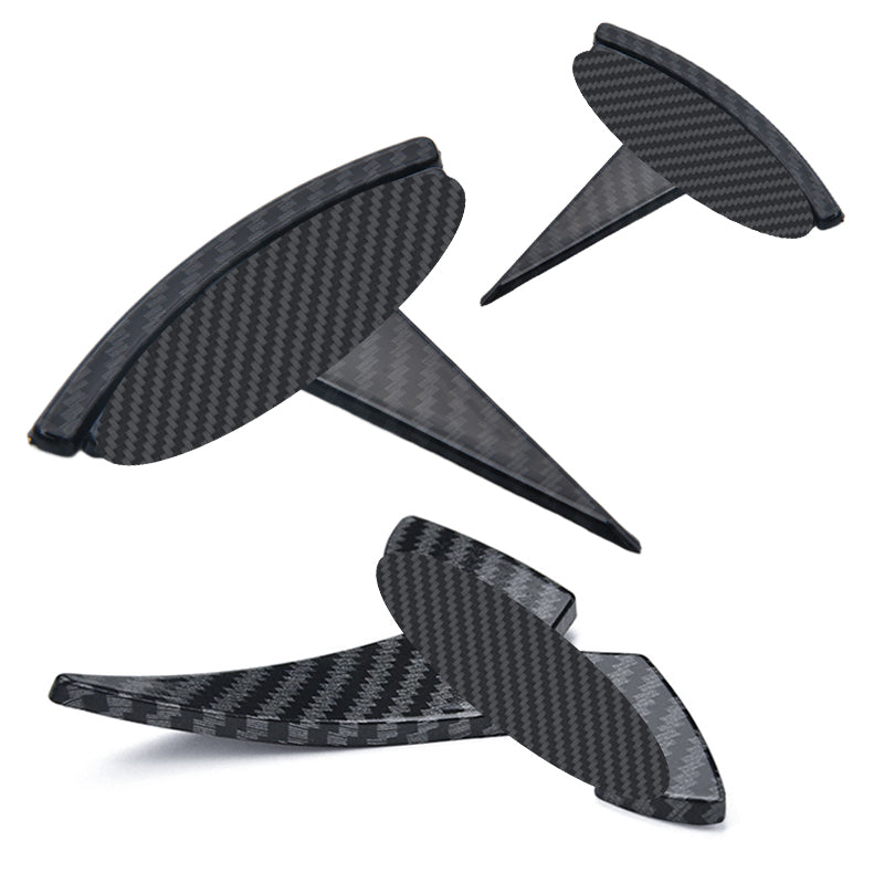 EVAAM® Front & Rear Badge Decal Wrap Logo Covers Full Set for Tesla Model 3/Y (3 pcs) - EVAAM