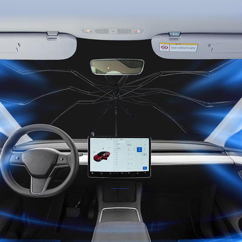 EVAAM® Foldable Windshield Sunshade Umbrellas for Tesla Model3/Y (2012-2023) - EVAAM