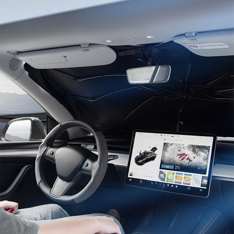 EVAAM® Foldable Windshield Sunshade Umbrellas for Tesla Model3/Y (2012-2023) - EVAAM
