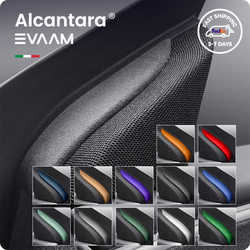 Alcantara 2024 Model 3 Highland Front Doors Triangle Trim Cover for Tesla-EVAAM® - EVAAM