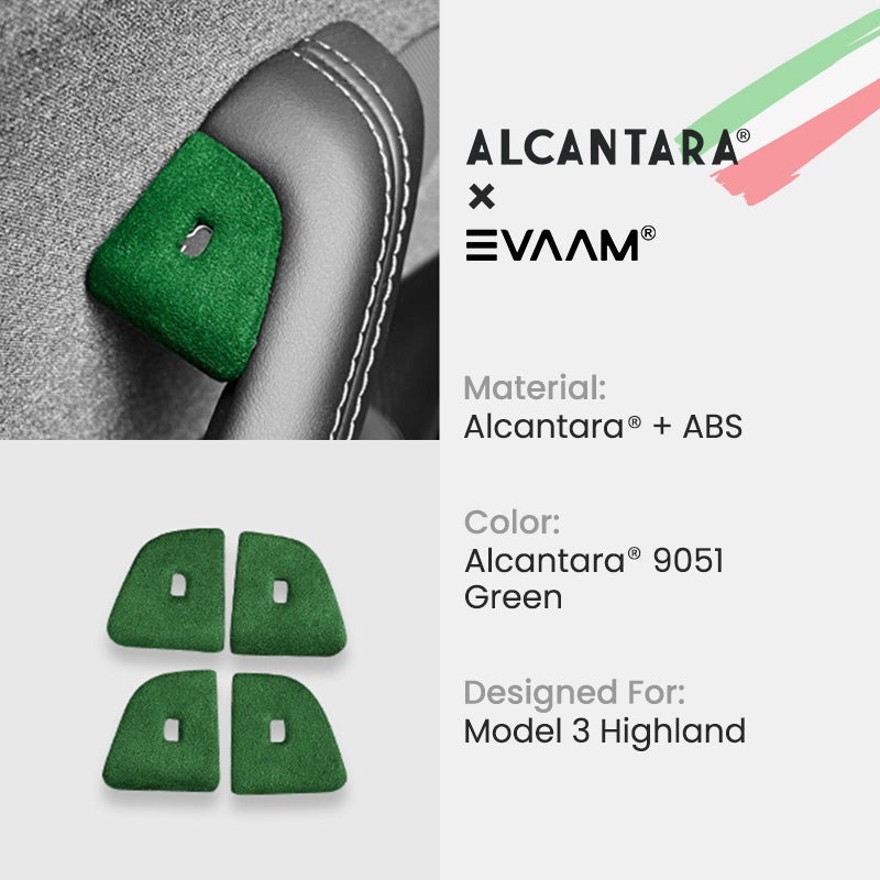 Alcantara 2024 Model 3 Highland Door Button Switch Trim Cover For Tesla -EVAAM® - EVAAM