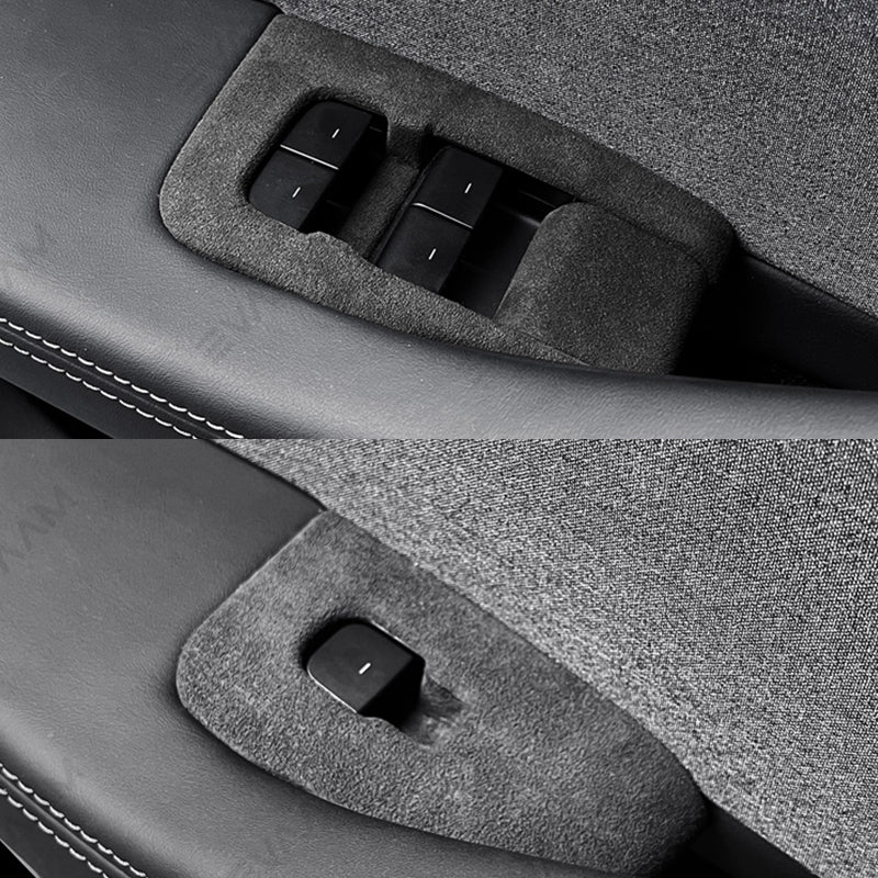 Alcantara 2024 Model 3 Highland Door & Window Switch Button Trim Cover For Tesla -EVAAM® - EVAAM