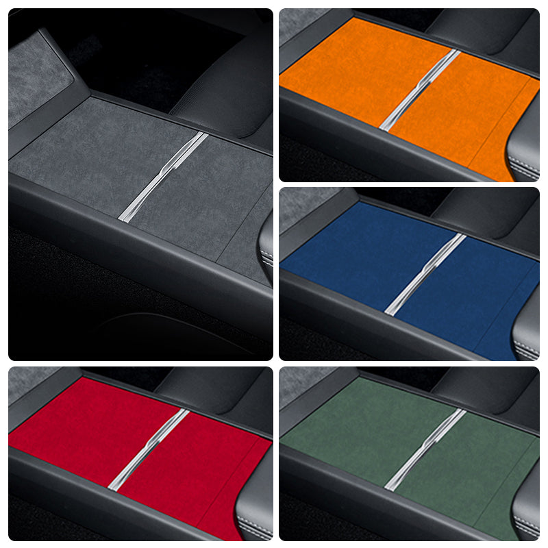 Alcantara 2024 Model 3 Highland Center Console Wraps Sticker Kit for Tesla -EVAAM® - EVAAM