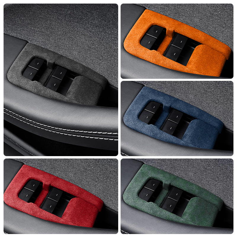 Alcantara 2024 Model 3 Highland Door & Window Switch Button Trim Cover For Tesla -EVAAM® - EVAAM