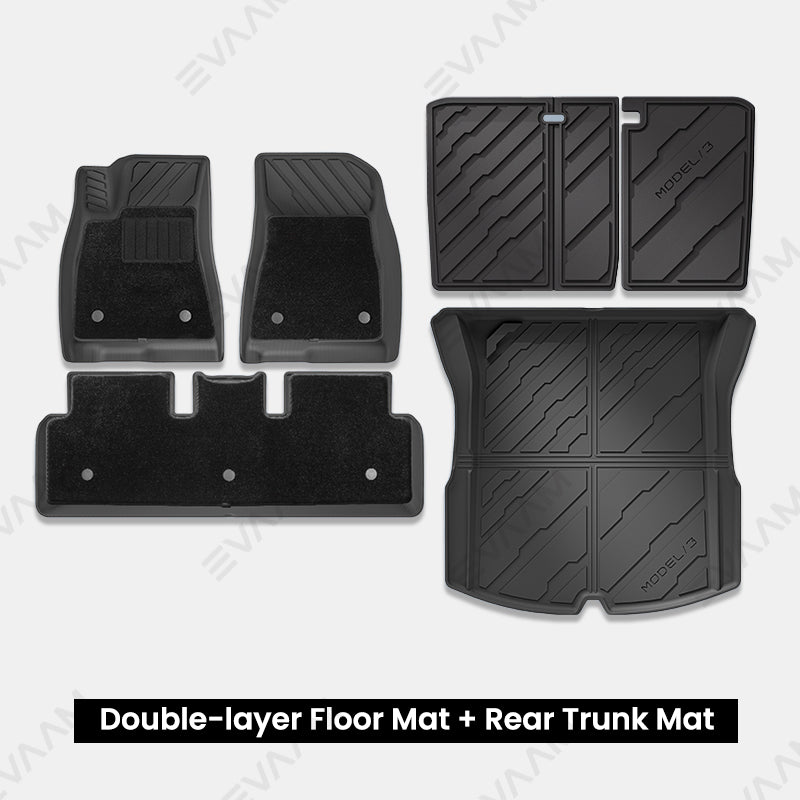 2024 Model 3 Highland EVAAM® Cybertruck Style All-weather Cargo Liner Floor Mat - EVAAM