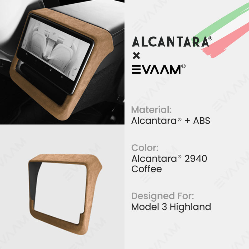 Alcantara 2024 Model 3 Highland Rear AC Vent Cover for Tesla-EVAAM® - EVAAM