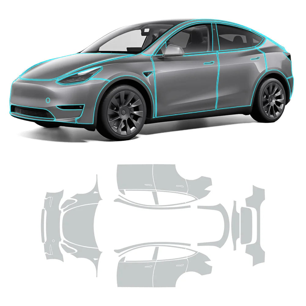 TPU Pre-Cut Invisible Full Car Paint Protection Film (PPF) for Tesla Model Y (2020-2024)