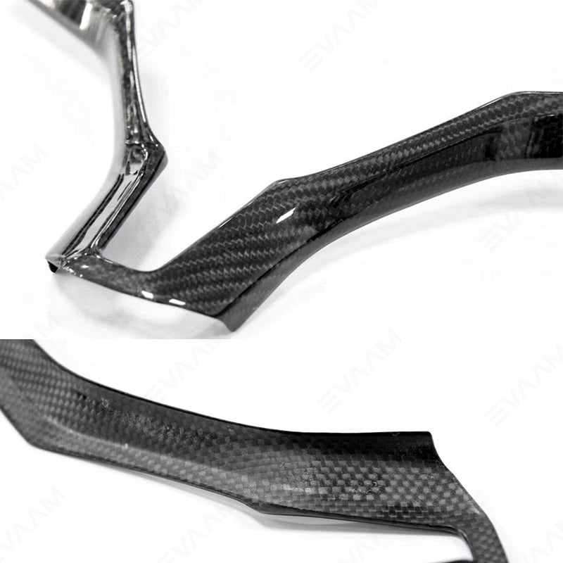 EVAAM® Gloss Real Carbon Fiber Tesla Steering Wheel Wrap for Model S/X - EVAAM