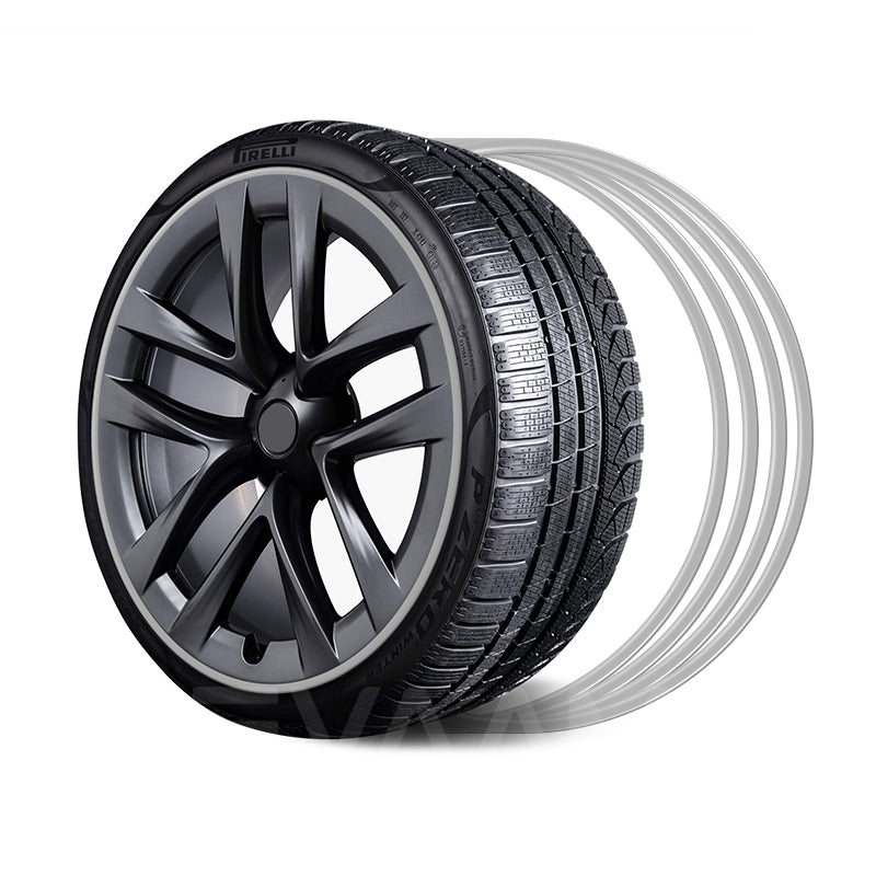EVAAM® Aluminum Alloy Wheel Rim Protector For Tesla All Models (4 PCS) (2012-2023) - EVAAM