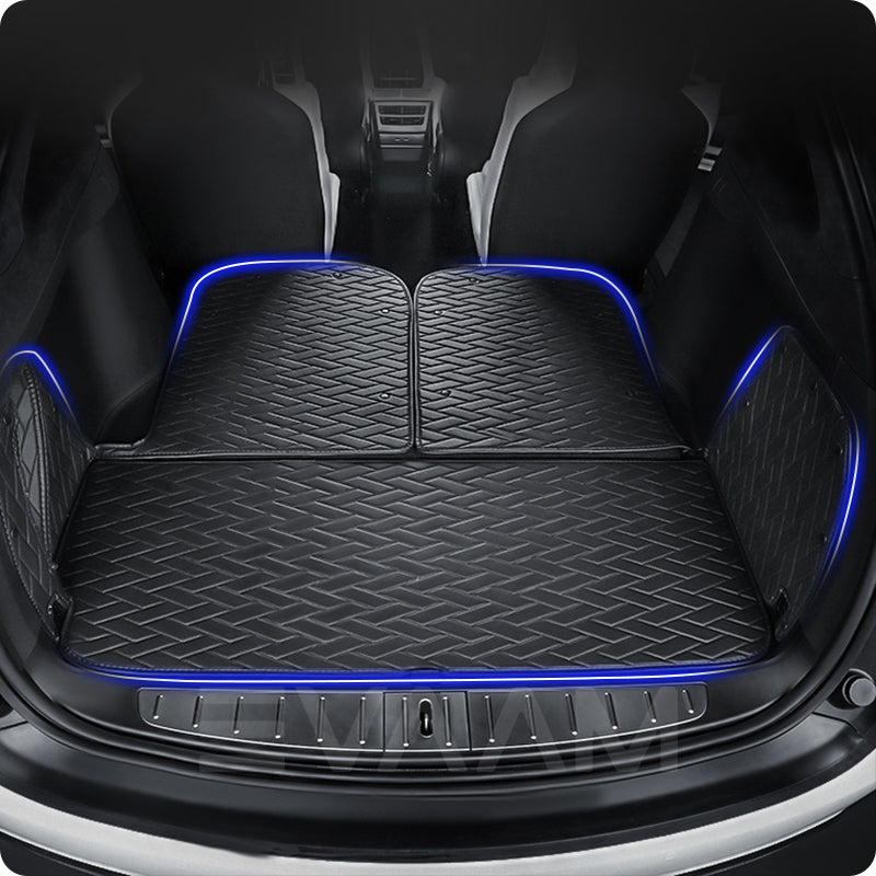 EVAAM® Seat Floor Mats Liners Rear Trunk Mat for Model X - EVAAM